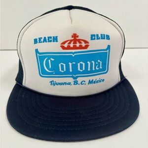 Vintage Corona Beach Club Snapback Trucker Mesh Hat Tiajuana Mexico Vaca Vibes